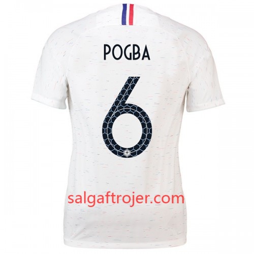 Frankrig Fodboldtrøjer Pogba 6 Dame Udebanesæt VM 2018 Frankrig Fodboldtrøjer Pogba 6 Dame Udebanesæt VM 2018